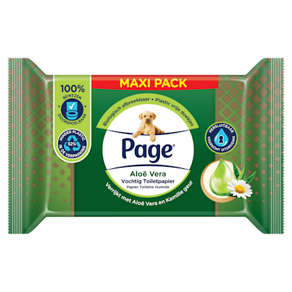 Aloë vera vochtig wc papier maxi
