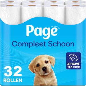 Page toiletpapier - Compleet Schoon wc papier - 32 rollen - met een vleugje katoen - Voordeelverpakking